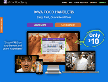 Tablet Screenshot of iafoodhandlers.com
